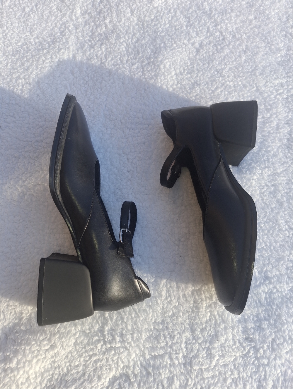 Vagabond Black Leather Square Toe Mary Jane Block Heel  - Size 41 - Picture 7 of 11